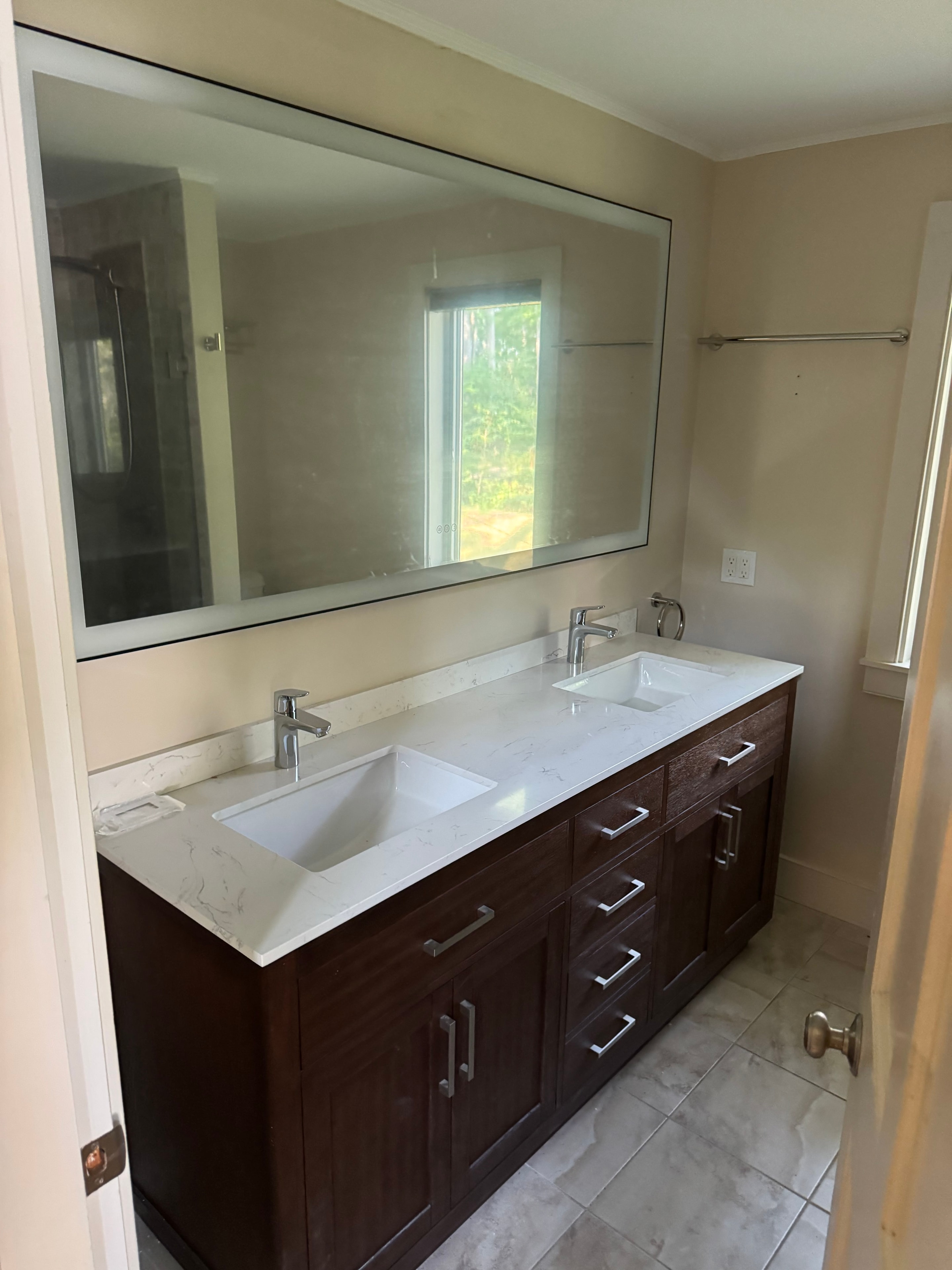 Bathroom vanity installation