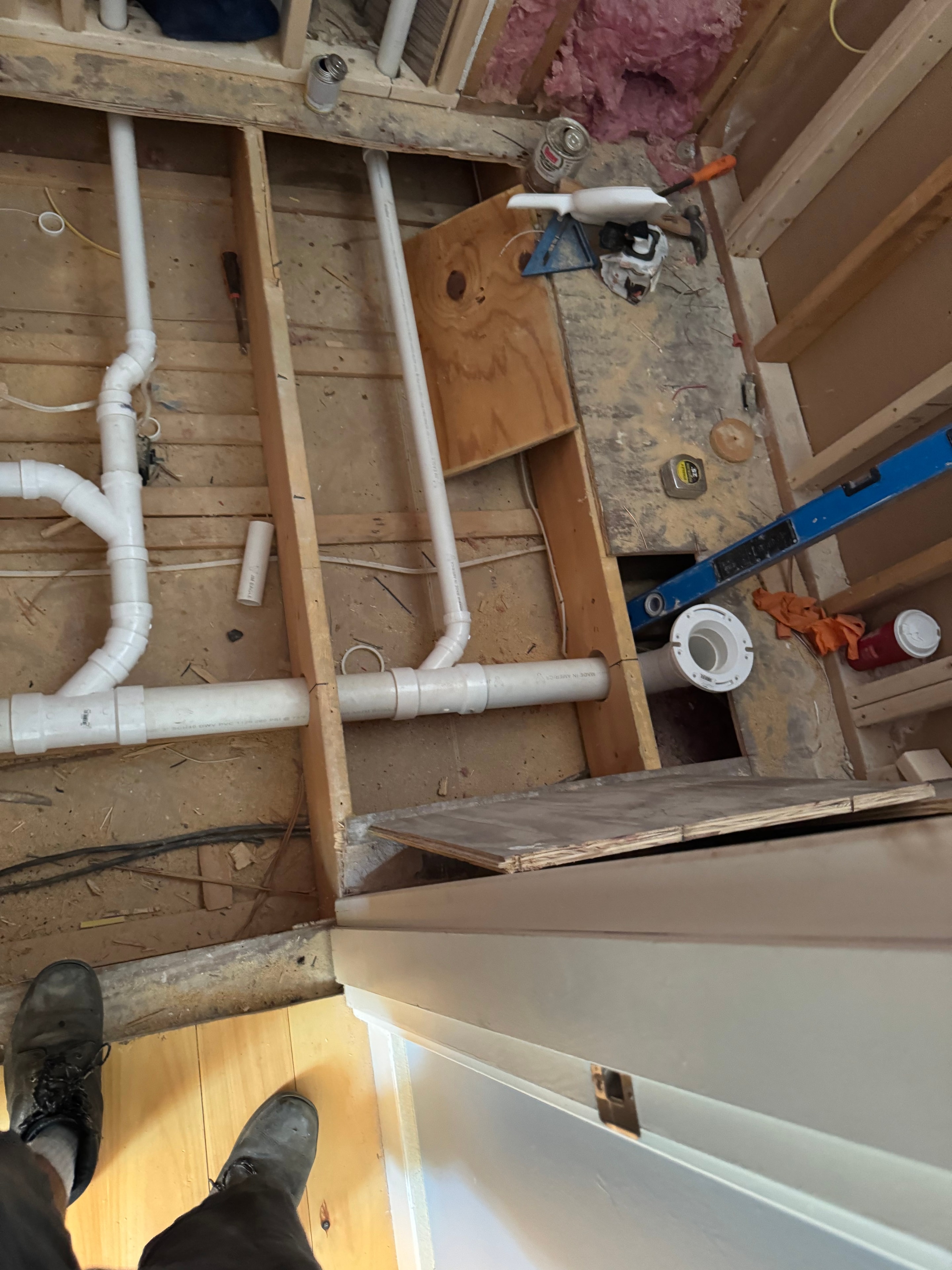 Bathroom renovation plumbing